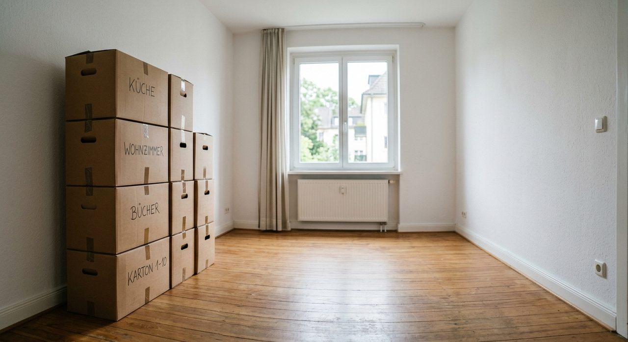 Besenrein übergebener Wohnraum nach der Räumung