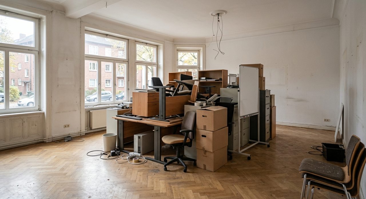 Besenrein geräumte Gewerbefläche in Freiburg