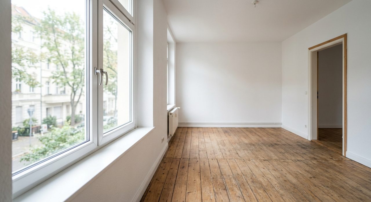 Nach der Messie-Räumung besenrein übergebene Wohnung in Freiburg